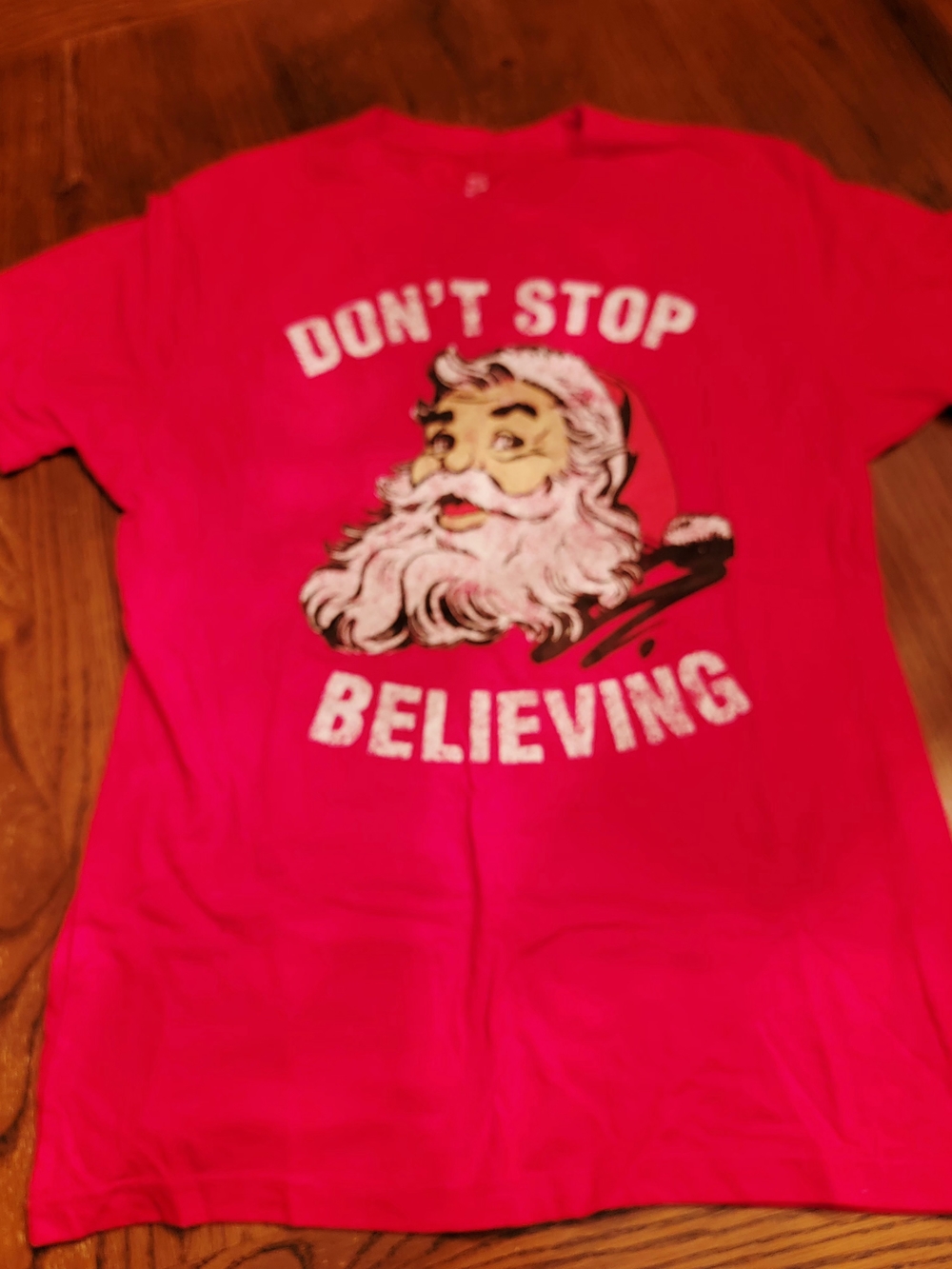 Don't Stop Believing Graphic Tee - Red